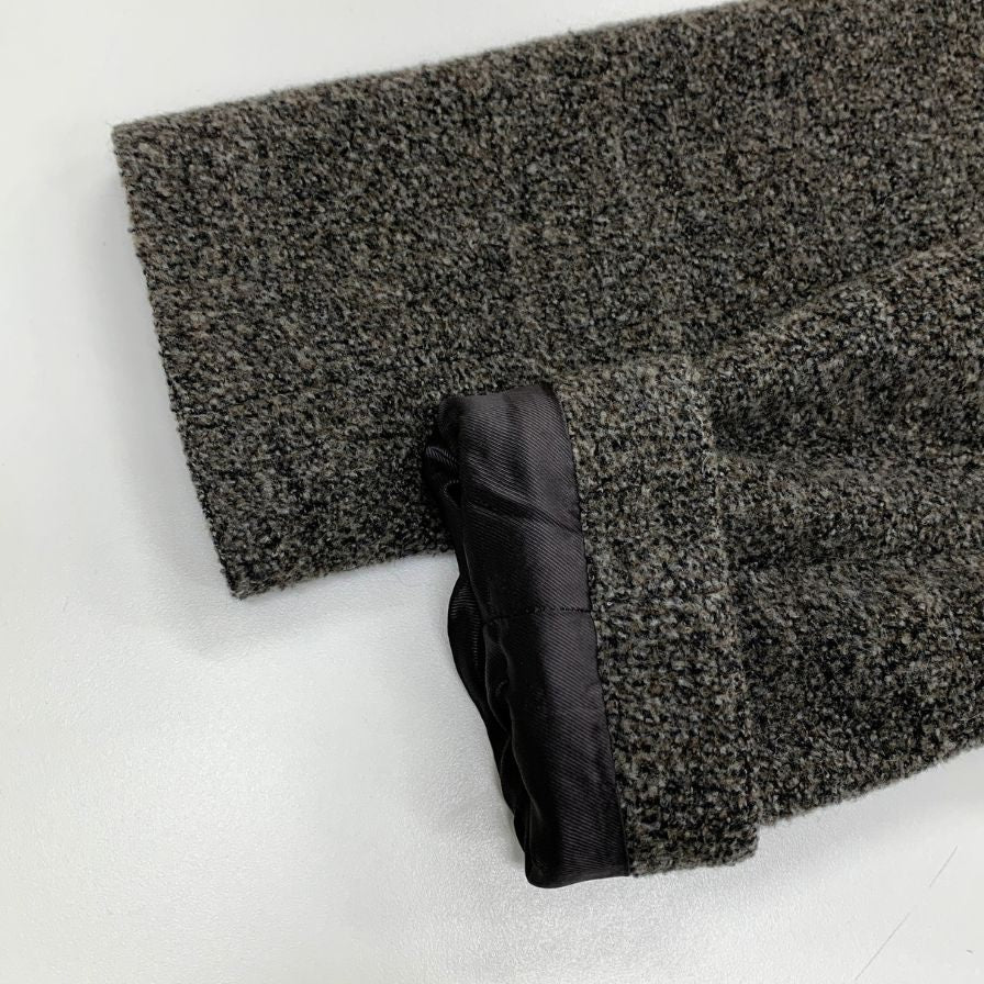 美品◆アルマーニ コレツィオーニ ロングコート ウール ノーカラー ロング丈 ブラウン レディース サイズ42 ARMANI COLLEZIONI 【AFA15】