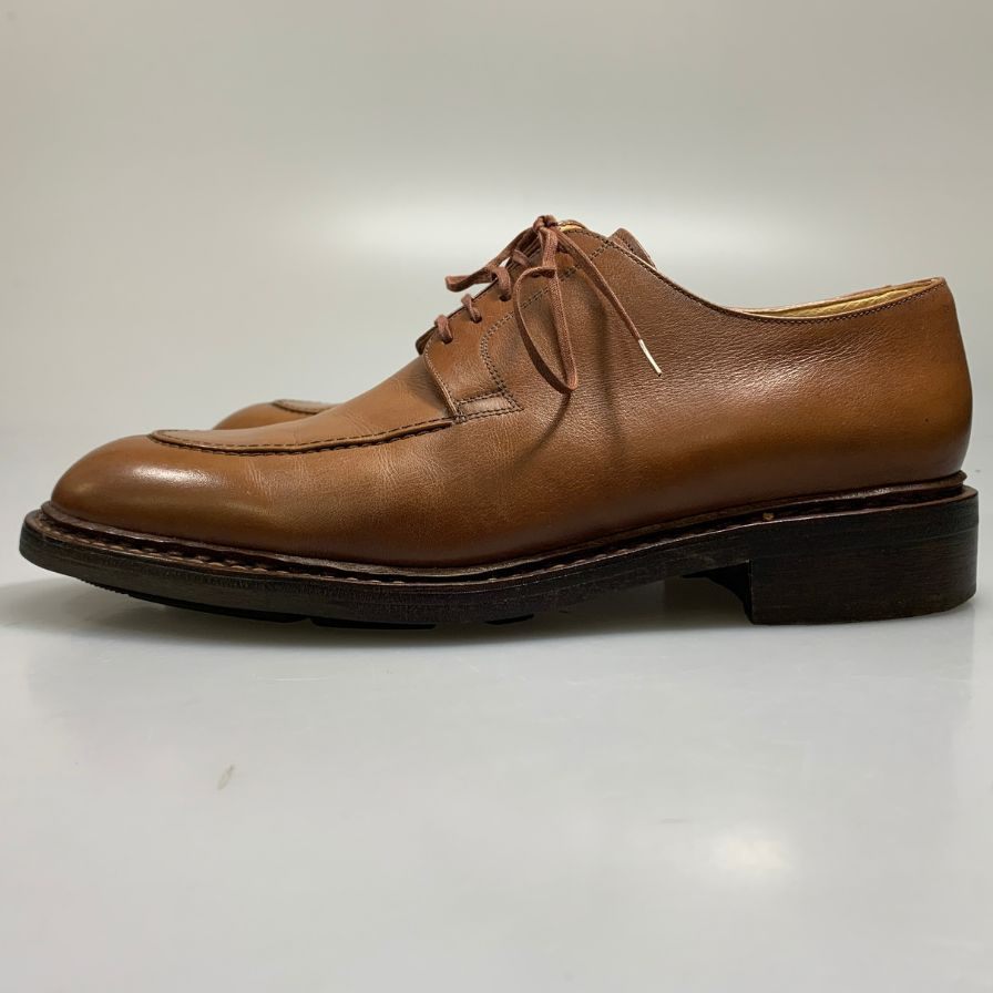 パラブーツ レザーシューズ Uチップ ルソー マロン メンズ ブラウン サイズUK6.5 PARABOOT ROUSSEAU ビジネスシューズ 約25.5cm【LA】【中古】