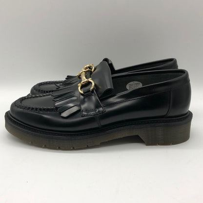 ローク ビットローファー ガラスレザー キルト メンズ ブラック サイズUK6E LOAKE 約24.5cm【AFD15】