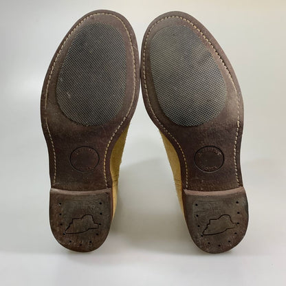 レッドウィング ペコスブーツ スエード ベージュ US9E メンズ RED WING 約27.0cm【PTM1】