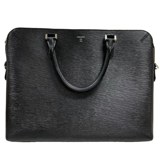 エルゴポック ビジネスバッグ レザー メンズ ブラック HERGOPOCH【AFE9】