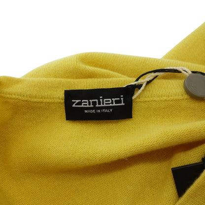 Like new◆ZANIERI Knit V-neck Cashmere Men's Size 3XL Yellow ZANIERI [AFB27] 