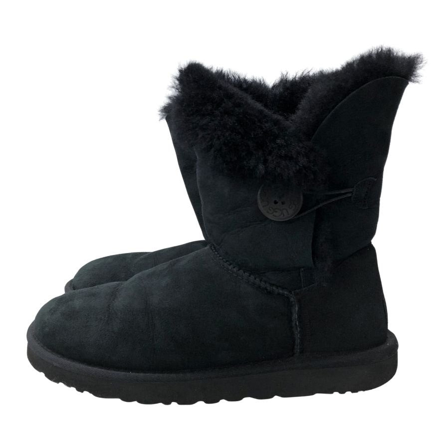 アグ ムートンブーツ ベイリーボタン2 ブラック レディースサイズ 7.5 UGG BAILEY BUTTON Ⅱ 約25.0cm【AFC9】