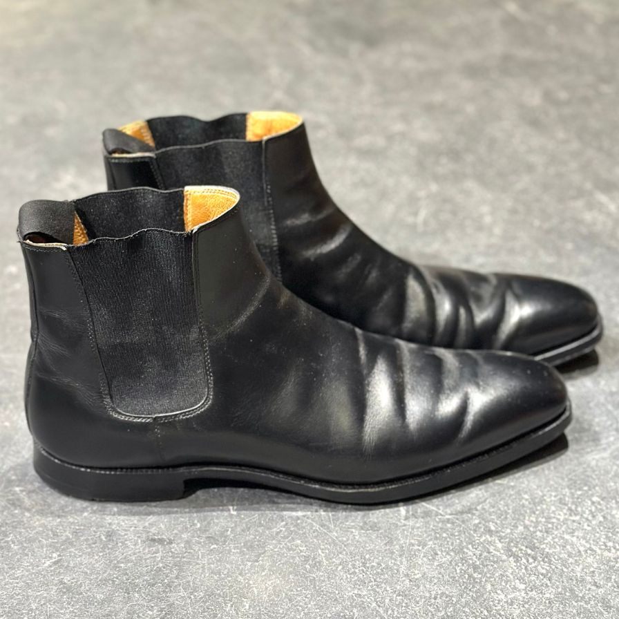 クロケット&ジョーンズ サイドゴアブーツ カウドレイ ブラック  メンズ サイズUK8.5D CROCKETT&JONES ブーツ 約27.0cm【LA】【中古】