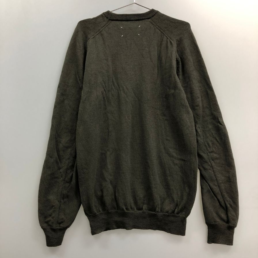 中古■マルタン マルジェラ 10 クルーネックセーター ディアナ期 イタリア製 メンズ サイズ不明 カーキ Martin Margiela 【AFB13】