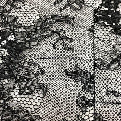新品同様◆アナザーエディション ワンピース ドレス レース 刺繍 あしらい ブラック レディース サイズ2 Another Edition 【AFB51】