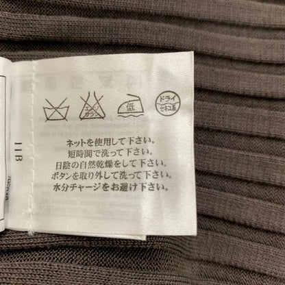 中古◆シャネル ロングニットカーディガン P40 コットン×シルク ココボタン レディース グレー系 サイズ38 CHANEL 【AFB44】