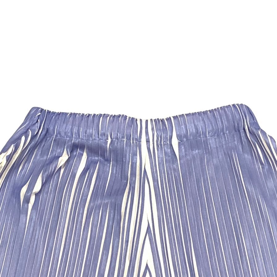 極美品◆プリーツプリーズ イッセイミヤケ プリーツパンツ PP91-JF573 ブルー 青系 サイズ3 レディース PLEATS PLEASE ISSEY MIYAKE 【AFB2】