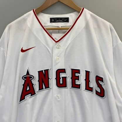 ナイキ レプリカユニフォーム ロサンゼルス エンジェルス 17番 大谷翔平 野球 ベースボール ホワイト メンズ サイズXXL NIKE MLB【AFB6】【中古】