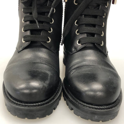 クリスチャンルブタン サイドジップブーツ ブラック レザー レディース サイズ35.5 Christian Louboutin 約22.0cm【AFC41】