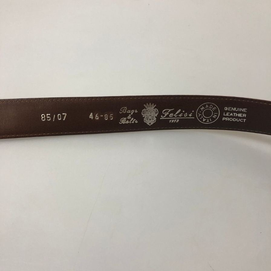 フェリージ レザーベルト クロコ型押し レッド系 メンズ サイズ85 Felisi【AFI4】