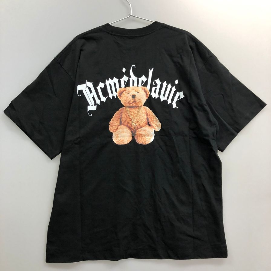 新品同様◆アクメドラビ 半袖Tシャツ バックプリント 韓国製 ブラック メンズ サイズ1 ADLV 【AFA21】