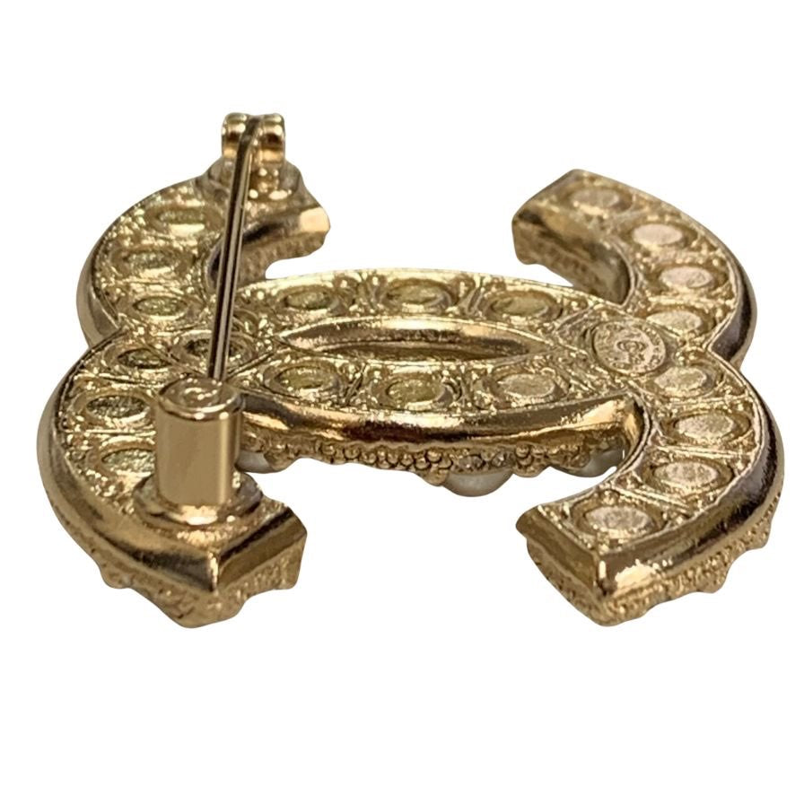 【美品】シャネル ココマーク ラインストーン ヴィンテージ ピンブローチ CHANEL - 美品 CHANEL シャネル ピンブローチ 1点 ココマーク