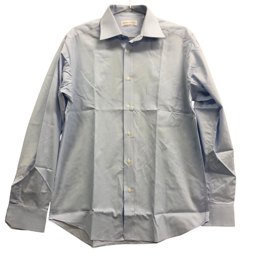 極美品◆サルトリア イタリアーナ ワイシャツ ブルー系 メンズ サイズ40 sartoria italiana 【AFB38】