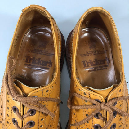 トリッカーズ バートン ウイングチップ カーフ エイコンアンティーク UK8 Tricker’s 約26.5cm【AFC5】