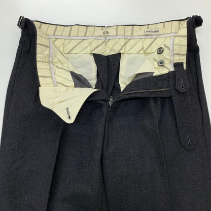 ジーティーアー COMFORT コンフォート スラックス テーパード ウール メンズ サイズ46 ダークグレー IL PANTALONE GTA 【AFB42】