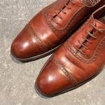 クロケット&ジョーンズ レザーシューズ アルバニー アデレード カーフ ブラウン メンズ サイズUK6D Crockett&Jones ビジネスシューズ 約24.5cm【LA】【中古】