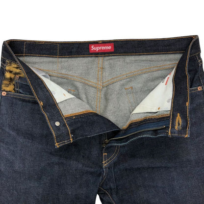 シュプリーム×リーバイス デニムパンツ 12AW 505 ジップ フライレオパードあしらい メンズ サイズ32×32 インディゴ SUPREME×Levi's PDBINJDSQSWO 【AFB25】