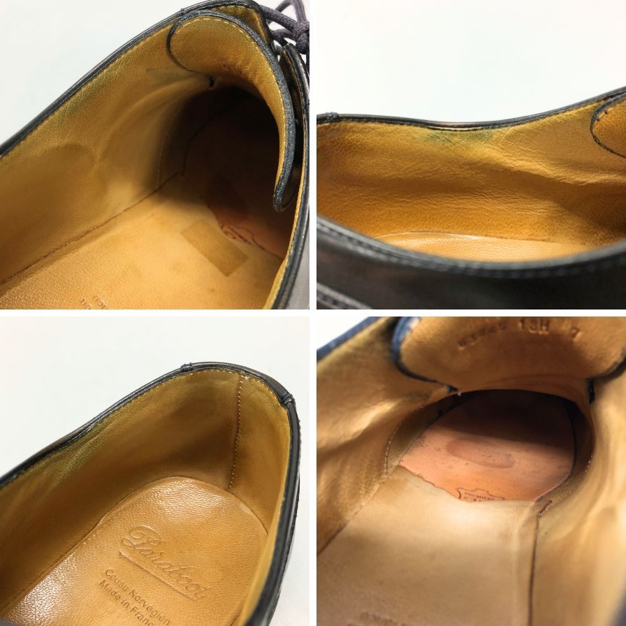 パラブーツ レザーシューズ シャンボード Uチップ カーフ ブラック メンズ サイズUK7 Paraboot CHAMBORD ビジネスシューズ 約25.5cm【LA】【中古】
