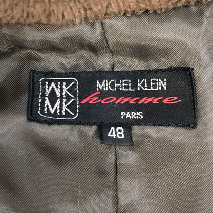 美品◆ミシェルクラン スタンドカラー ウールジャケット グレー サイズ48 MICHEL KLEIN MK 【AFA7】