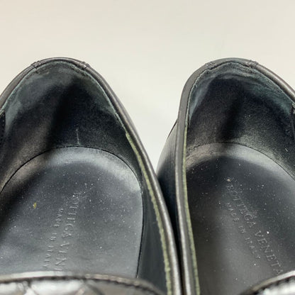 ボッテガヴェネタ スリッポン イントレチャート コブラヴァンプ  カーフ ブラック サイズ42 BOTTEGA VENETA 約27.0cm【AFC7】