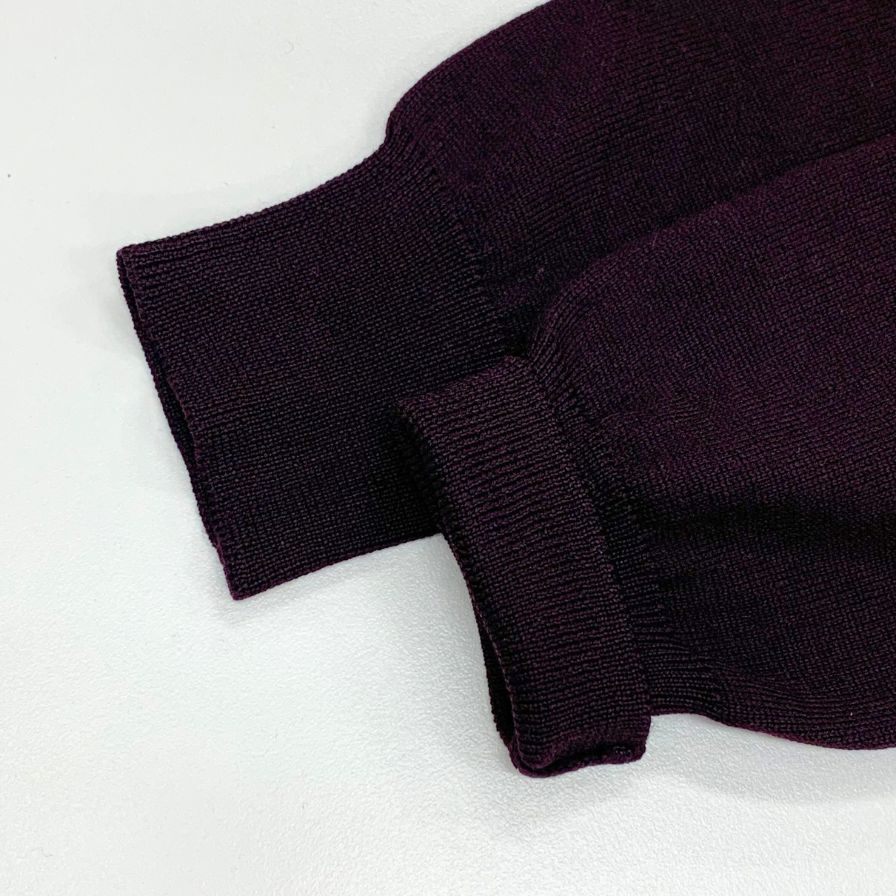 美品◆グランサッソ セーター モックネック ウール ニット メンズ サイズ44 パープル  GRAN SASSO 【AFB35】