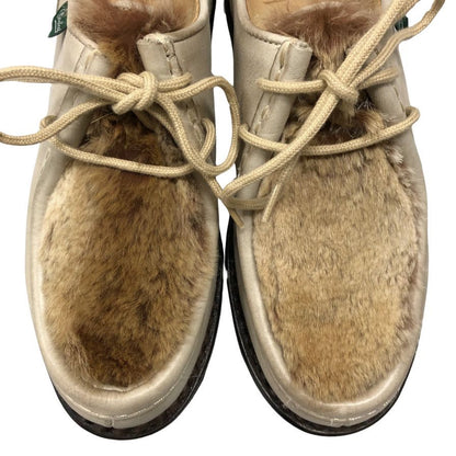 パラブーツ チロリアンシューズ 130471 ミカエル ラパン ファー サイズUK4 レディース ベージュ系 Paraboot MICHAEL LAPIN  約23.0cm【LA】【中古】