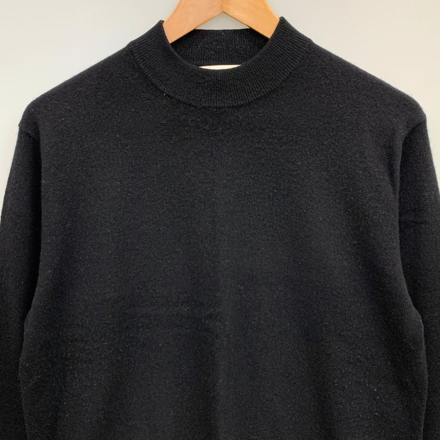 中古◆エディフィス セーター カシミヤ クルーネック メンズ サイズM ブラック EDIFICE CASHMERE 【AFB35】