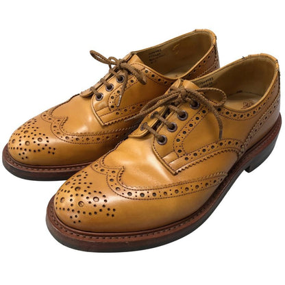 トリッカーズ レザーシューズ バートン ウィングチップ M5633 ベージュ メンズ サイズ8 Tricker`s BOURTON ビジネスシューズ 約26.5cm【LA】【中古】