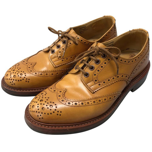 トリッカーズ レザーシューズ バートン ウィングチップ M5633 ベージュ メンズ サイズ8 Tricker`s BOURTON ビジネスシューズ 約26.5cm【LA】【中古】
