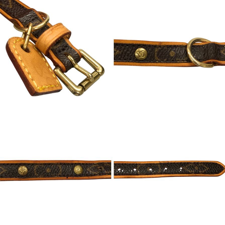 ルイヴィトン ペット用首輪 モノグラム TH1025 ブラウン Louis
