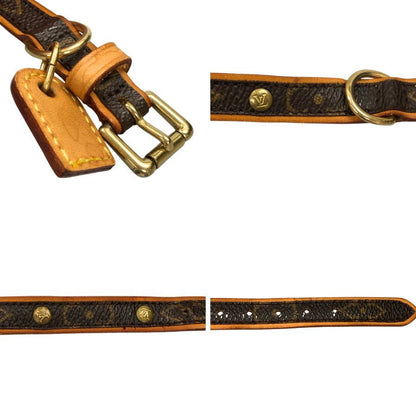 ルイヴィトン ペット用首輪 モノグラム TH1025 ブラウン    Louis Vuitton【AFI9】【中古】