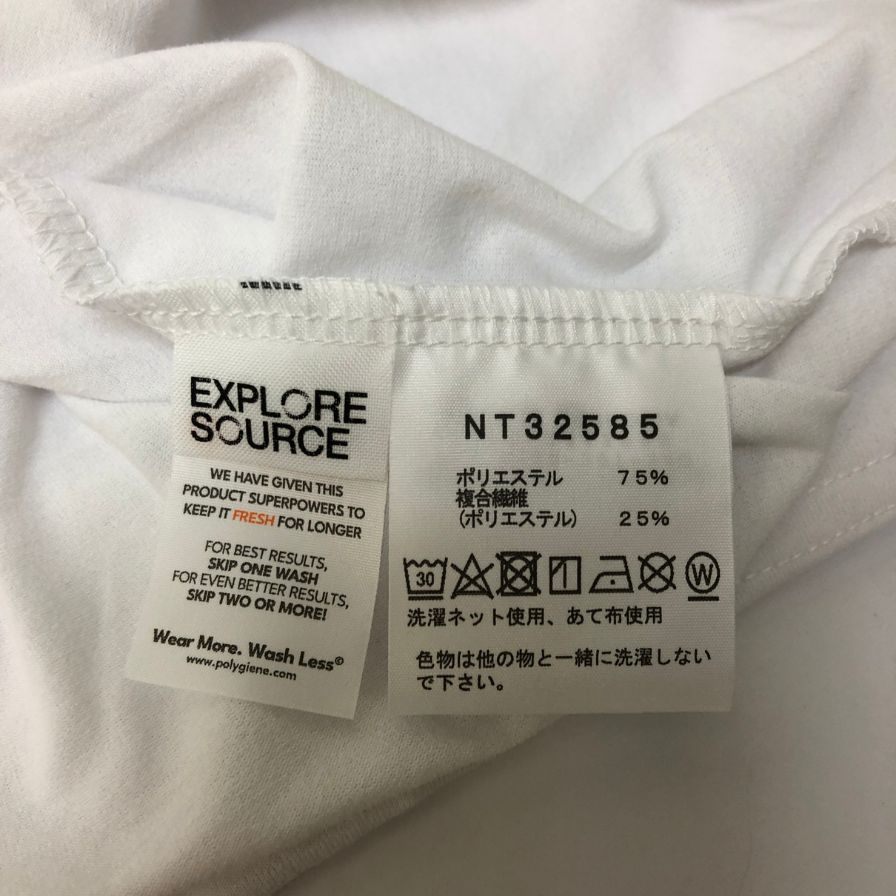 美品◆ノースフェイス NT32585 ロゴ Tシャツ ホワイト メンズ サイズXL THE NORTH FACE 【AFB19】