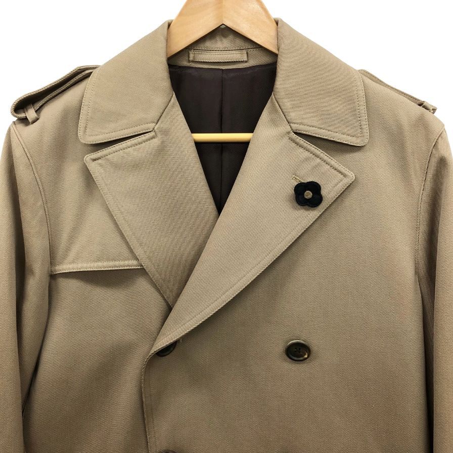 極美品◆ラルディーニ コート トレンチコート ウール ベージュ サイズ42 メンズ LARDINI 【AFB46】