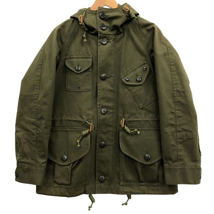 美品◆ナイジェルケーボン マルチポケットスルージャケット グリーン メンズ サイズ46 Nigel Cabourn 【AFA21】