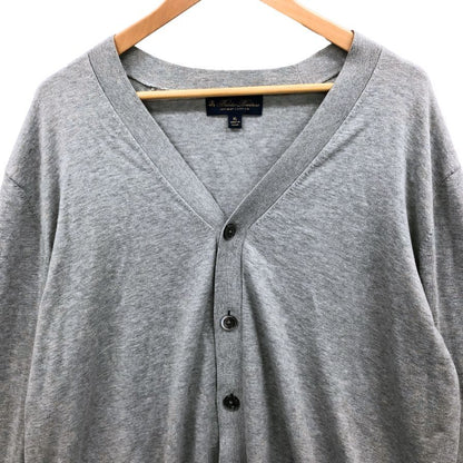 美品◆ブルックスブラザーズ カーディガン スピーマコットン グレー XL メンズ Brooks Brothers 【AFB8】