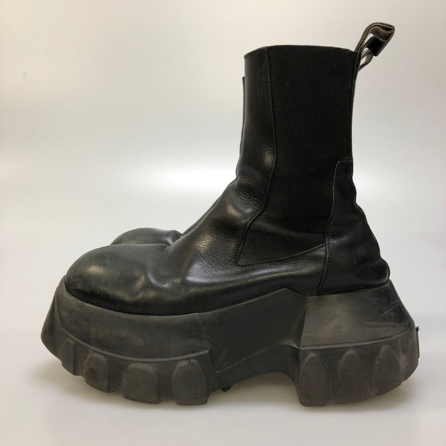 リックオウエンス ビートルメガトラクターブーツ ブラック レザー メンズ サイズ41 RU02D6860 RICK OWENS 約26.0cm【AFD7】