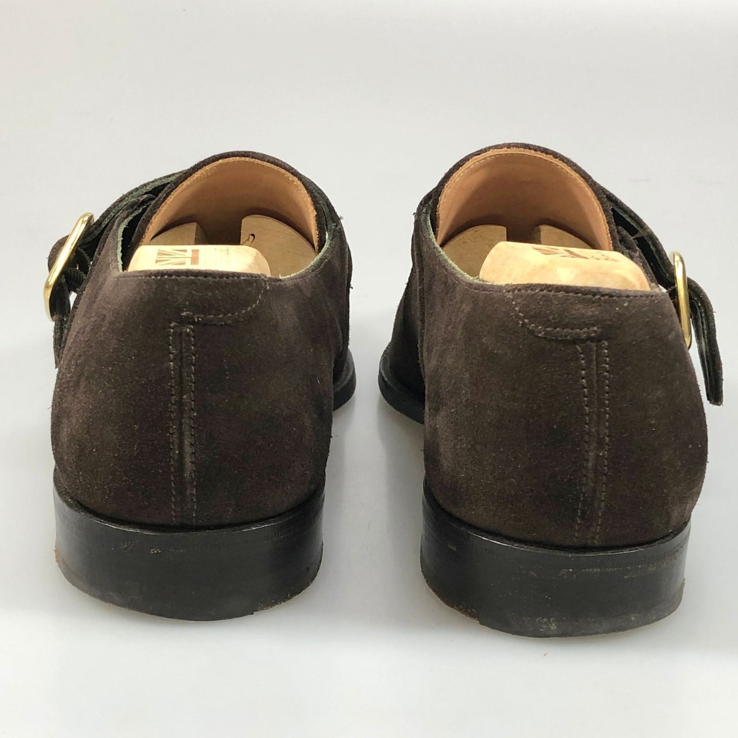 ジョセフチーニー レザーシューズ シングルストラップ スエード WALTER メンズ サイズUK7.5 ブラウン JOSEPH CHEANEY 約26.5cm【AFC41】