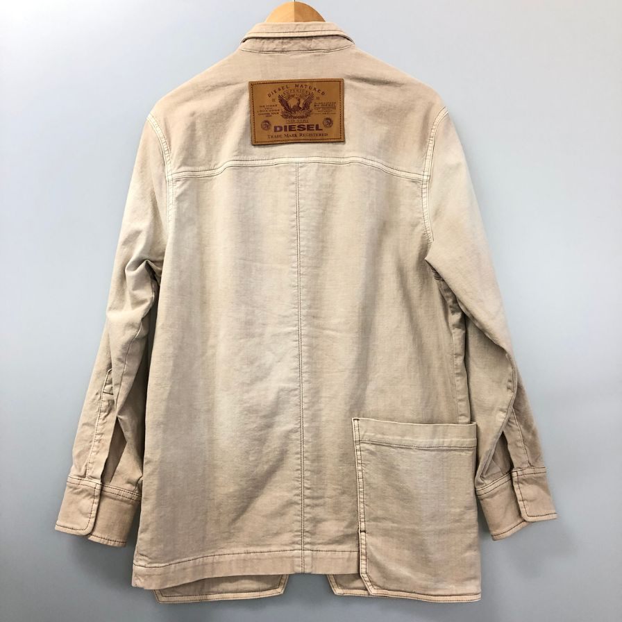 中古◆ディーゼル ブルゾン シャツジャケット メンズ サイズXS ベージュ系 DIESEL 【AFB6】