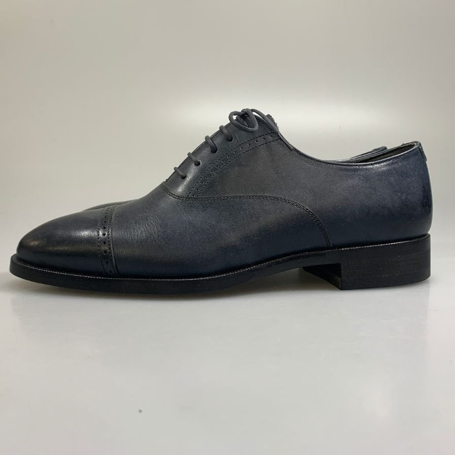 スーツカンパニー＋アサクサジャパン  ストレートチップ パンチドキャップトゥ メンズ ネイビー サイズ25.5  SUITCANPANY＋ASAKUSA JAPAN 約25.5cm【AFC34】