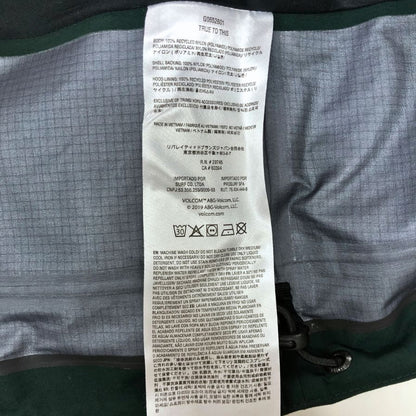 新品同様◆ボルコム スノーボード ウェア ジャケット G0652601 25-26モデル GORE-TEX ナイロンプロシェル グリーン サイズL/G メンズ VOLCOM 【AFA3】