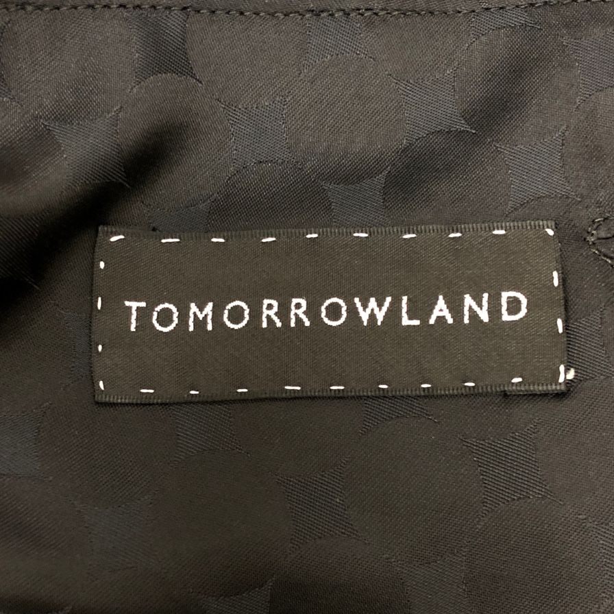 極美品◆トゥモローランド スペンスブライソン ジャケット アイリッシュリネン ブラック サイズ48 TOMORROWLAND 【AFB6】