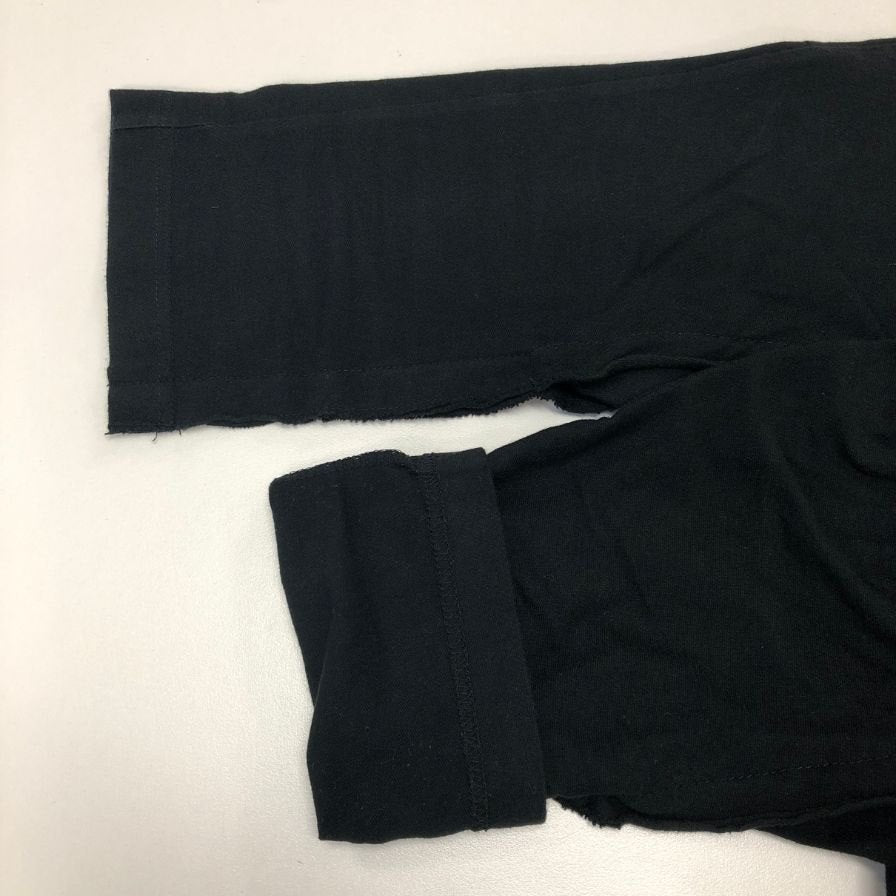 中古◆コムデギャルソン レディース 七分袖 カットソー GS-T019 AD2016 日本製 サイズXS ブラック COMME des GARCONS 【AFB38】