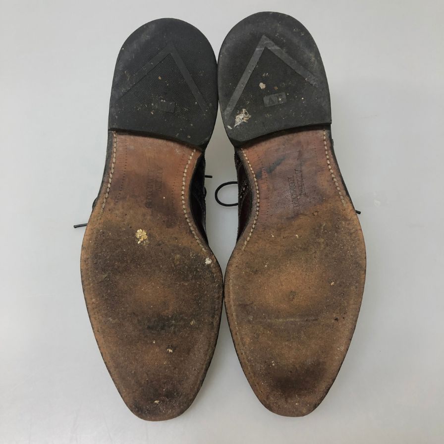 アレンエドモンズ レザーシューズ 内羽根 フルブローグ ガラスレザー ボルドー メンズ サイズ9.5 メンズ Allen Edmonds Chester 約27.5cm【AFC46】