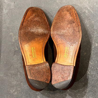 グレンソン レザーシューズ 6381 フルブローグ スエード ブラウン サイズUK6.5F メンズ GRENSON ビジネスシューズ 約25.0cm【LA】【中古】