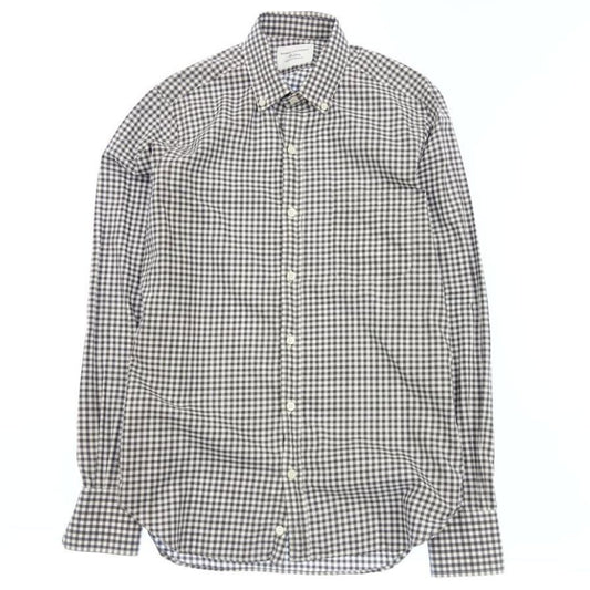 中古◆ギャンバート カスタム シャツ 長袖シャツ ギンガムチェック ボタンダウン メンズ S 茶系 GAMBERT CUSTOM SHIRT 【AFB45】