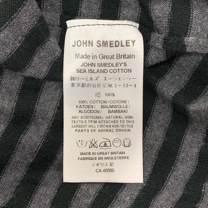 中古◆ジョンスメドレー×トッドスナイダー ニットポロ ブラック×グレー サイズS JOHN SMEDLEY×TODD SNYDER 【AFB19】
