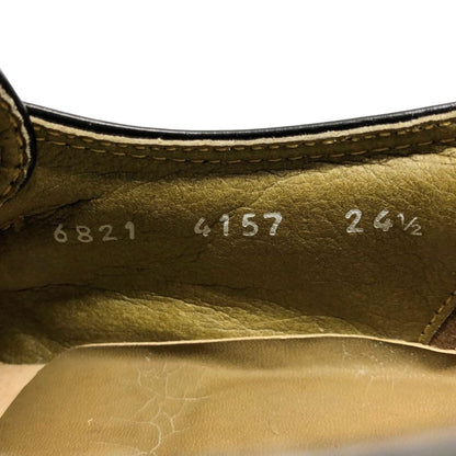 ブリティッシュ クラシック レザーシューズ モンク ストラップ レザー ブラック メンズ サイズ24.5EEE british classic 約24.5cm【AFC44】