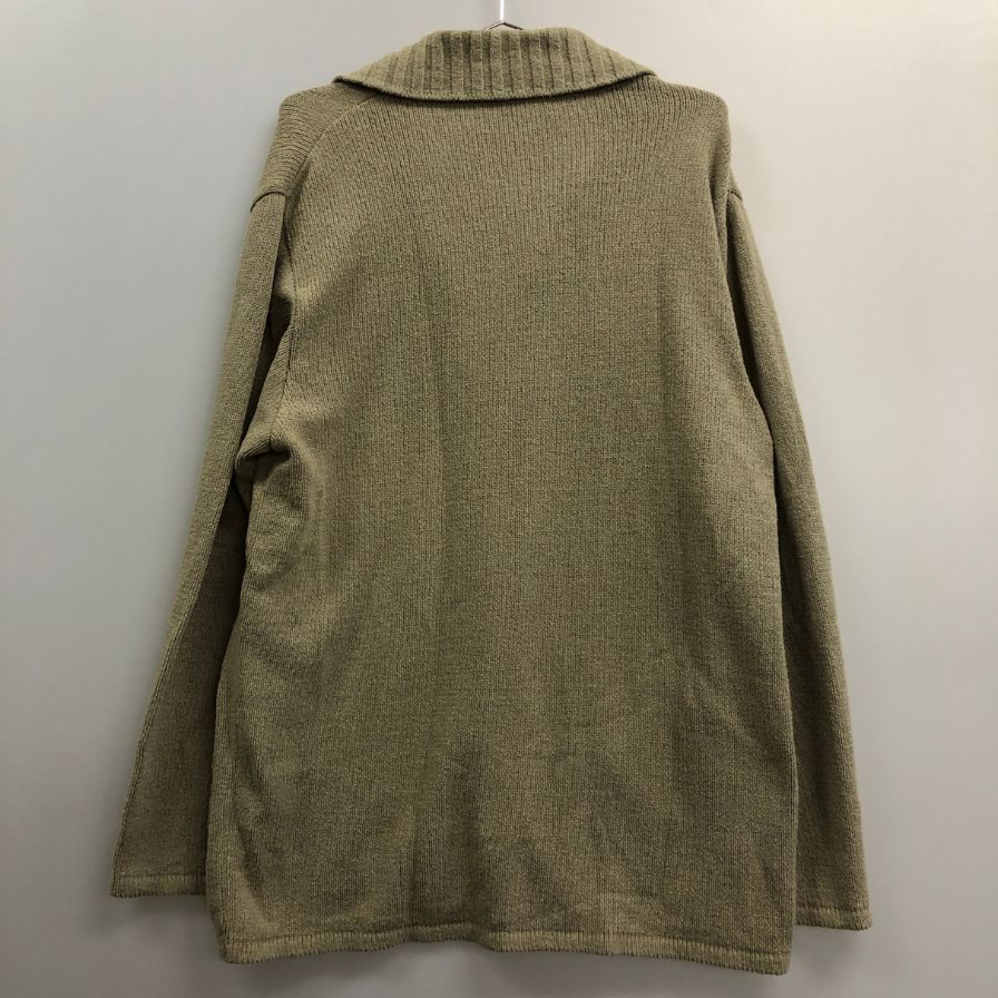 美品◆エルメネジルド ゼニア カーディガン コットン グレー系 メンズ サイズS Ermenegildo Zegna 【AFB41】