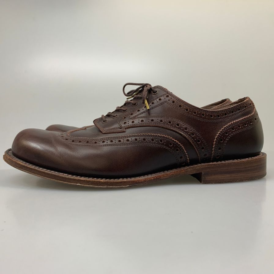 フットザコーチャー レザーシューズ ウイングチップ サイズ8 ブラウン系 メンズ foot the coacher 約26.0cm【AFC44-2】